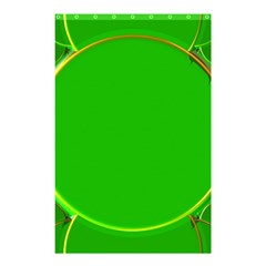 Green Circle Fractal Frame Shower Curtain 48  X 72  (small)  by Simbadda