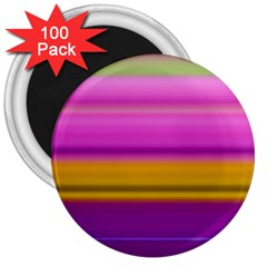 Stripes Colorful Background Colorful Pink Red Purple Green Yellow Striped Wallpaper 3  Magnets (100 Pack) by Simbadda