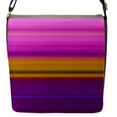 Stripes Colorful Background Colorful Pink Red Purple Green Yellow Striped Wallpaper Flap Messenger Bag (s)