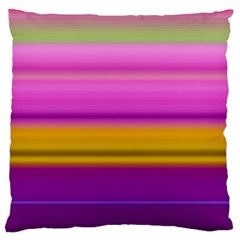 Stripes Colorful Background Colorful Pink Red Purple Green Yellow Striped Wallpaper Standard Flano Cushion Case (one Side) by Simbadda