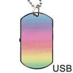 Watercolor Paper Rainbow Colors Dog Tag USB Flash (Two Sides) Back