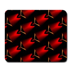 Fractal Background Red And Black Large Mousepads by Simbadda