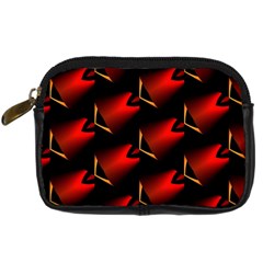 Fractal Background Red And Black Digital Camera Cases by Simbadda