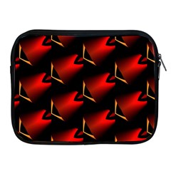 Fractal Background Red And Black Apple Ipad 2/3/4 Zipper Cases by Simbadda