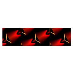 Fractal Background Red And Black Satin Scarf (oblong) by Simbadda