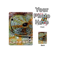 Macro Of The Eye Of A Chameleon Playing Cards 54 (mini)  by Simbadda