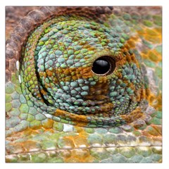 Macro Of The Eye Of A Chameleon Large Satin Scarf (square)