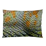 Macro Of Chameleon Skin Texture Background Pillow Case (Two Sides) Back