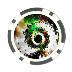 Fractal Universe Computer Graphic Poker Chip Card Guard by Simbadda
