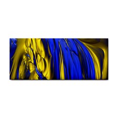 Blue And Gold Fractal Lava Cosmetic Storage Cases by Simbadda