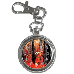 Forest Fire Fractal Background Key Chain Watches by Simbadda