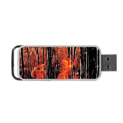 Forest Fire Fractal Background Portable Usb Flash (one Side) by Simbadda