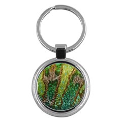 Colorful Chameleon Skin Texture Key Chains (round)  by Simbadda