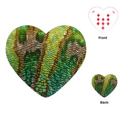 Colorful Chameleon Skin Texture Playing Cards (Heart) 