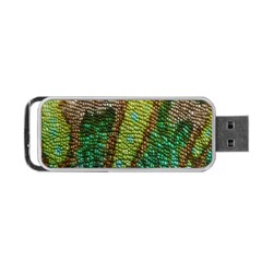 Colorful Chameleon Skin Texture Portable Usb Flash (two Sides) by Simbadda