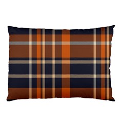 Tartan Background Fabric Design Pattern Pillow Case by Simbadda