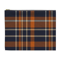 Tartan Background Fabric Design Pattern Cosmetic Bag (xl) by Simbadda