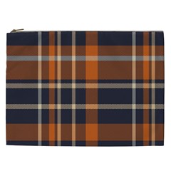 Tartan Background Fabric Design Pattern Cosmetic Bag (xxl)  by Simbadda