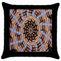 Manipulated Reality Of A Building Picture Throw Pillow Case (black) by Simbadda