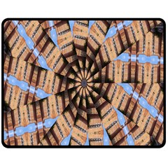 Manipulated Reality Of A Building Picture Double Sided Fleece Blanket (medium)  by Simbadda