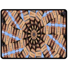 Manipulated Reality Of A Building Picture Double Sided Fleece Blanket (large)  by Simbadda