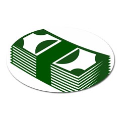 Rich Dollar Money Green Oval Magnet by Alisyart