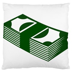 Rich Dollar Money Green Large Cushion Case (one Side)