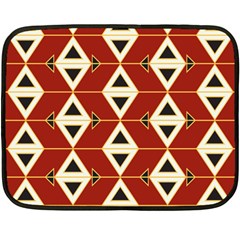 Triangle Arrow Plaid Red Double Sided Fleece Blanket (mini) 