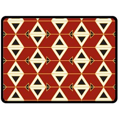 Triangle Arrow Plaid Red Fleece Blanket (large) 