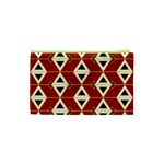 Triangle Arrow Plaid Red Cosmetic Bag (XS) Back