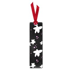 Square Pattern Black Big Flower Floral Pink White Star Small Book Marks by Alisyart