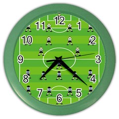 Soccer Field Football Sport Color Wall Clocks