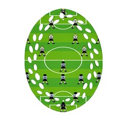 Soccer Field Football Sport Ornament (oval Filigree)