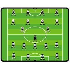 Soccer Field Football Sport Double Sided Fleece Blanket (medium)  by Alisyart