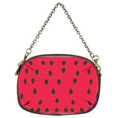 Watermelon Fan Red Green Fruit Chain Purses (two Sides) 