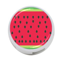 Watermelon Fan Red Green Fruit 4-port Usb Hub (two Sides)  by Alisyart