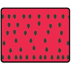 Watermelon Fan Red Green Fruit Fleece Blanket (medium) 