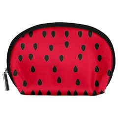 Watermelon Fan Red Green Fruit Accessory Pouches (large)  by Alisyart