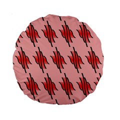 Variant Red Line Standard 15  Premium Round Cushions by Alisyart