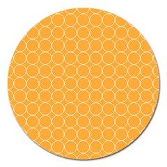 Yellow Circles Magnet 5  (round) by Alisyart