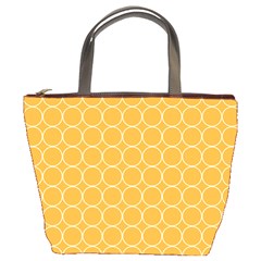 Yellow Circles Bucket Bags