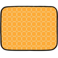 Yellow Circles Double Sided Fleece Blanket (mini) 