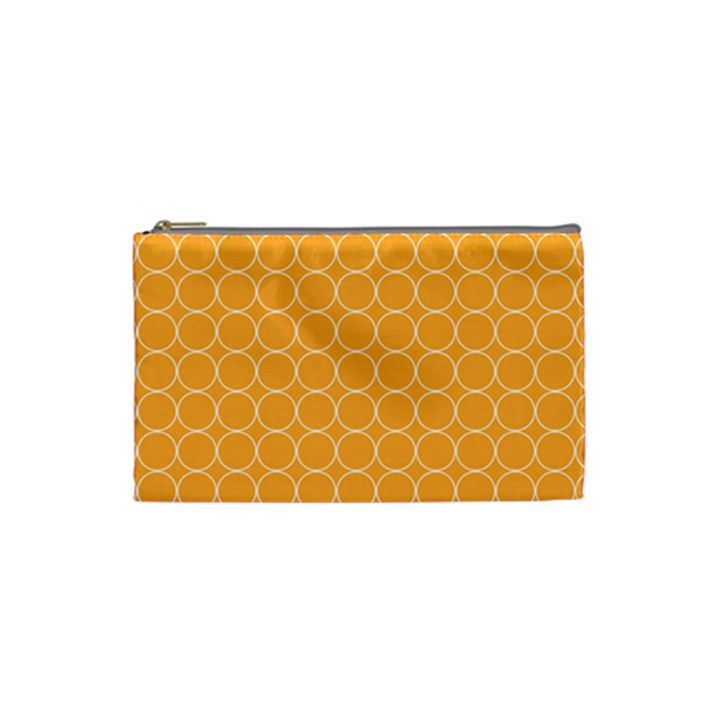 Yellow Circles Cosmetic Bag (Small) 