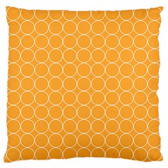 Yellow Circles Large Cushion Case (one Side)