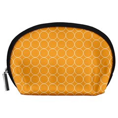 Yellow Circles Accessory Pouches (large)  by Alisyart