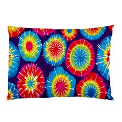 Tie Dye Circle Round Color Rainbow Red Purple Yellow Blue Pink Orange Pillow Case