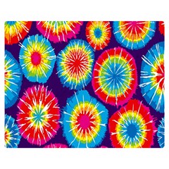 Tie Dye Circle Round Color Rainbow Red Purple Yellow Blue Pink Orange Double Sided Flano Blanket (medium) 