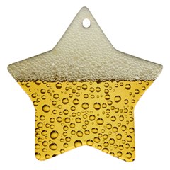 Water Bubbel Foam Yellow White Drink Ornament (star)