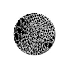 X Ray Rendering Hinges Structure Kinematics Circle Star Black Grey Magnet 3  (round)