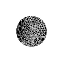 X Ray Rendering Hinges Structure Kinematics Circle Star Black Grey Golf Ball Marker (4 Pack)